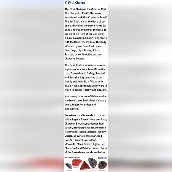 CHAKRA STONES 101 - JUST FOR FUN AND KNOWLEDGE. - Picture 12 of 13